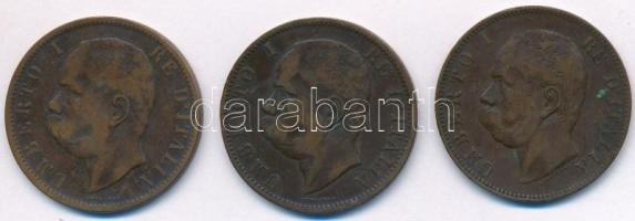 Olaszország 1893R-1894R 10c Cu "I. Umberto" (3x) T:2,2- ph.
Italy 1893R-1894R 10 Centesim...