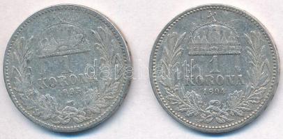 1894KB-1895KB 1K Ag "Ferenc József" (2xklf) T:2-,3
Adamo K5.1