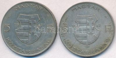 1947. 5Ft Ag "Kossuth" (2x) T:2-,3
Adamo F8.1
