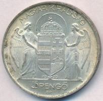 1939. 5P Ag "Horthy balra" T:1- kis patina 
Adamo P8.2