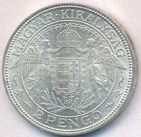 1937. 2P Ag "Madonna" T:1-,2 Adamo P7