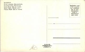 Budapest I. Királyi várpalota, belső, Márvány terem