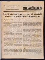 1949 a Magyar Rendőr 3. évf. 24. lapszáma, érdekes aktuális hírekkel