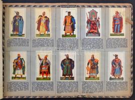 cca 1938 Képes magyar történelem, irodalom és művészet, reklám matricagyűjtő füzet, számos matricáva...