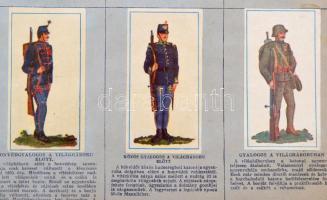 cca 1938 Képes magyar történelem, irodalom és művészet, reklám matricagyűjtő füzet, számos matricáva...