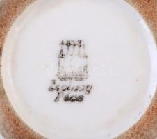 "Braun testvérek Rt. / Salvator gyomorerősítő likőr" Zsolnay tál, matricás, jelzett, kopás...