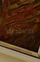 Olvashatatlan jelzéssel: Mosolygó cigány lány. Olaj, funér, fa keretben, 22x16 cm