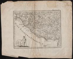 cca 1700-1800 Itália nyugati partjai a római időkben, rézmetszet, papír, 17×20 cm