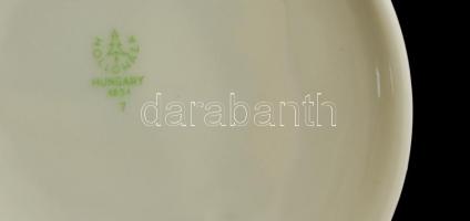 Hollóházi fém fedeles korsó, II János Pál pápa képével, matricás, jelzett, hibátlan, m:13 cm