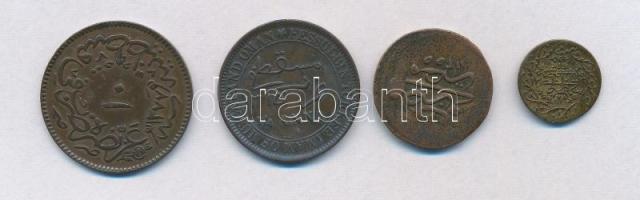 4db-os vegyes oszmán és arab pénztétel, közte Omán / Maszkat 1897. 1/4A Cu; Oszmán Birodalom ~1864. (AH 1277/4) 10p Cu T:2,2-,3 4pcs of various Ottoman and Arab coins, including Oman / Muscat 1897. 1/4 Anna Cu; Ottoman Empire ~1864. (AH 1277/4) 10 Para Cu C:XF,VF,F