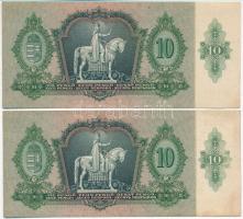 1936. 10P (2x) egyugrásos sorszámkövetők, hajtatlanok T:II