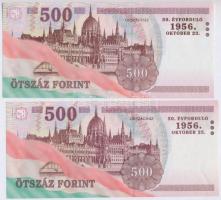 2006. 500Ft "EB" "50. évforduló 1956. október 23." + 500Ft "EC" "...