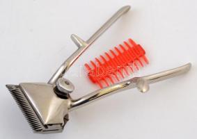 Theodosia fém hajvágó, eredeti dobozában, használati útmutatóval, jó állapotban, h: 14 cm