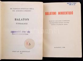 Vegyes Balaton témájú könyvtéte, 2 db:
Dr. Darnay-Dornay Béla, Dr. Zákonyi Ferenc: Balaton útikalau...