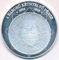 DN "A magyar nemzet pénzérméi - A háború kétnyelvű pénze 1914-1918" Ag emlékérem (10,37g/0.999/35mm) T:1(PP)