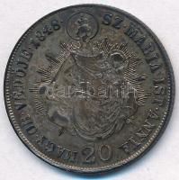 1848KB 20kr Ag "V. Ferdinánd" T:2,2- patina
Adamo B5