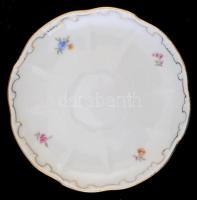 Zsolnay virágmintás mokkás készlet, kávés kiöntővel, cukortartóval, 6 db csészével, matricás, jelzet...