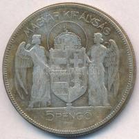 1930. 5P Ag "Horthy jobbra" T:3 patina
Adamo P8