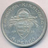 1938. 5P Ag "Szent István" T:1-,2
Adamo P8.1