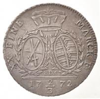 Német Államok / Szászország-Albertin 1772EDC 2/3 Tallér Ag "III. Frigyes Ágost" (13,9g) T:...