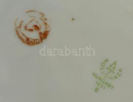 Hollóházi füles márvány váza, jelzett, hibátlan, m:35,5 cm