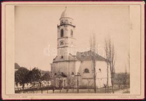 1883 Munkács, Katolikus templom. / 1883 Munkacevo Catholic church. 17x11 cm