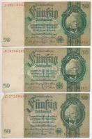 Németország / Weimari Köztársaság 1929. 10M + Német Harmadik Birodalom 1933. 50M (4x) + 1935. 100M T...