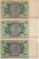 Németország / Weimari Köztársaság 1929. 10M + Német Harmadik Birodalom 1933. 50M (4x) + 1935. 100M T...