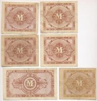 Német Harmadik Birodalom / Szövetséges megszállás 1944. 1M + 5M (4x) + 10M T:III
German Third Reich...