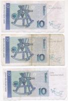 Németország 1993. 10M (3x) T:III 
Germany 1993. 10 Mark (3x) C:F