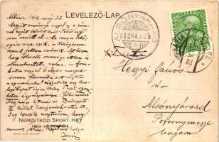 1912 Abbazia, Nemzetközi Sport-Hét reklámlapja / International Sport Week advertisement postcard. Dr...