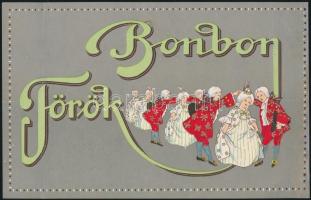 cca 1900-1910 Török Bonbon színes litografált reklámcímke, 14x21 cm.