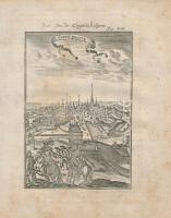 cca 1690 Copenhague. Koppenhágát ábrázoló rézmetszet. Megjelent: Alain Manesson Maller: Description de lUnivers.. Paris,1683./ Denmark, Coppenhagen. Etching. 11x17 cm