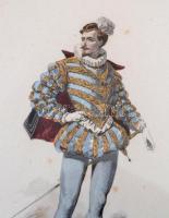 XIX: sz. eleji divat metszet igényes, üvegezett keretben / XIXth century fashion etching in glazed f...