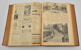 1908 A Vasárnapi Újság teljes évfolyama bekötve, kissé megviselt, festett egészvászon kötésben, belü...