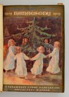 1909 A Vasárnapi Újság teljes évfolyama bekötve, kissé megviselt, festett egészvászon kötésben, belü...