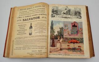 1909 A Vasárnapi Újság teljes évfolyama bekötve, kissé megviselt, festett egészvászon kötésben, belü...