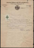 1901-1949 5 db számla, köztük díszes fejlécesek, okmánybélyegekkel, vegyes minőségben