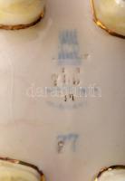 cca 1880 Zsolnay kulacs, kézze festett vírágmotívumokkal, porcelánfajansz, jelzett, formaszám: 705, ...