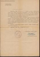 1920-1952 Rendőr főhadnagy kinevezési okmánya és egyéb iratai: vizsgabizonyítvány, kimaradási engedé...