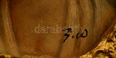 Z.W. jelzéssel: Lány portré. Olaj, falemez, keretben, 10×8 cm