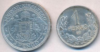 1939. 1P Ag + 2P Ag "Madonna" T:1-,2 
Adamo P6, P7