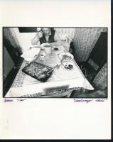 cca 1975 Kortárs fotóművészeti alkotások, 3 db vintage fénykép, egy feliratozott, 24x18 cm