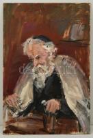 Séday Éva (1929 - 2011): Rabbi. Olaj, farost, jelzett, 60×40 cm