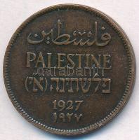 Palesztina 1927. 1M Br T:2- ph. Palestine 1927. 1 Mil Br C:VF edge error Krause KM#1