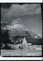 cca 1935 és 1969 Sümegi vár, 4 db fotó, kettő vintage, kettő mai nagyítás, 13x18 cm és 23x18 cm