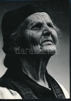 1968 Hollókő, 4 db jelzett, vintage fotóművészeti alkotás, 24x18 cm és 21x16,5 cm között