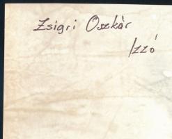 cca 1972 Zsigri Oszkár (1933-?) hagyatékából 3 db vintage fotóművészeti alkotás, kettő feliratozva, ...