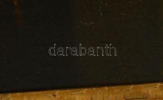 Telser jelzéssel: Kalapos férfi. Olaj, vászon, antik keretben, 78×56 cm