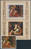 Rubens painting stamp + block, Rubens festmények bélyeg + blokk